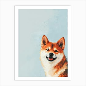 Shiba Inu. Generated with AI. Art Print 1 Art Print