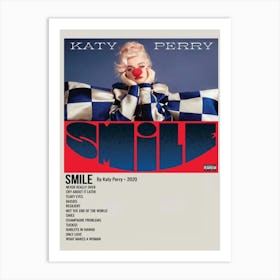 Smile By Katy Perry 2020 Poster Art Print