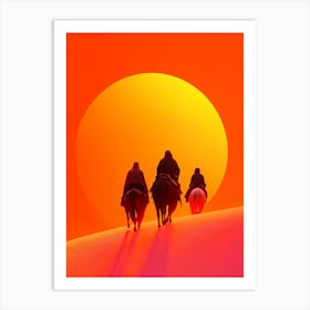 Sunset In The Desert Art Print