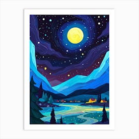 Night Landscape 1 Art Print