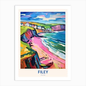 Filey England 5 Uk Travel Poster Art Print