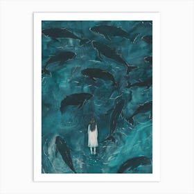 Whales Art Print