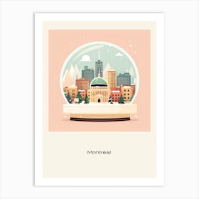 Montreal Canada Snowglobe Poster Art Print