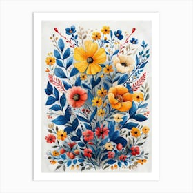 Watercolor Flowers 28 Art Print