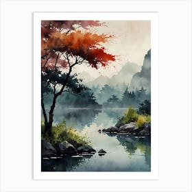 Asian Landscape Painting 40 Art Print