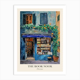 Florence Book Nook Bookshop 4 Poster Art Print