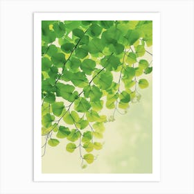 Pattern Poster Southern Maidenhair Fern 2 Art Print