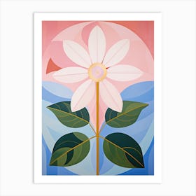 Daisy 1 Hilma Af Klint Inspired Pastel Flower Painting Art Print