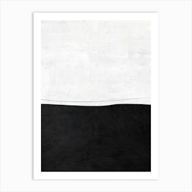 Minimalist B And W A Art Print