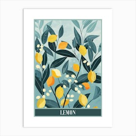 Lemon Tree Flat Illustration 6 Poster Art Print