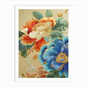 Chinese Silk Painting 1 Art Print