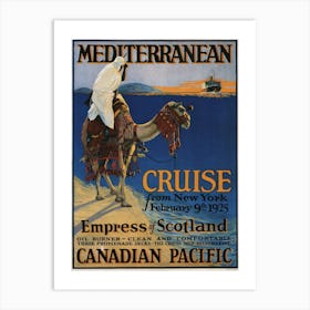 Mediterranean Cruise Canadian Pacific Poster, George E Mcelroy Art Print