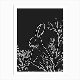Belgian Hare Minimalist Illustration 2 Art Print