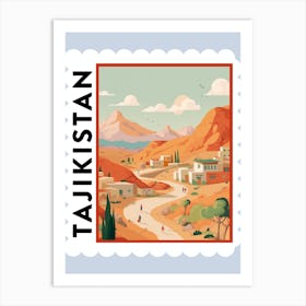 Tajikistan Travel Stamp Poster Art Print