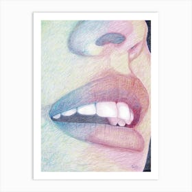 Woman'S Mouth Art Print