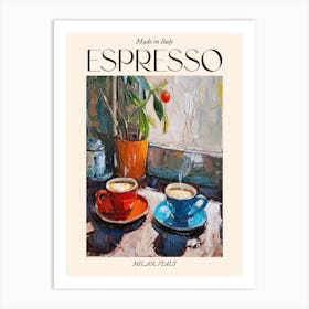 Milan Espresso Made In Italy 3 Poster Art Print
