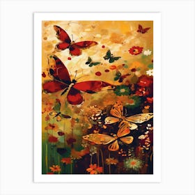 Butterfly Garden 1 Art Print