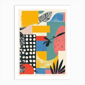 Playful And Colorful Geometric Shapes Arranged In A Fun And Whimsical Way 6 Art Print