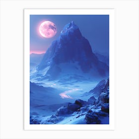 Moonlight In The Mountains Art Print