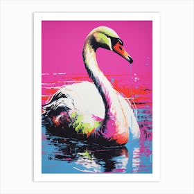 Andy Warhol Style Bird Swan 2 Art Print