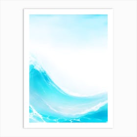 Blue Ocean Wave Watercolor Vertical Composition 103 Art Print