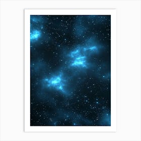 Blue Space Background Poster