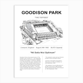 Everton Football Goodison Park The Toffees Stadium Art Print