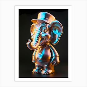 Elephant In A Top Hat Art Print