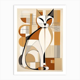 Abstract Cat Art Print