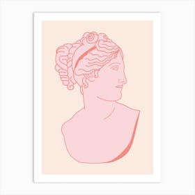 Mythos Female Pink Art Print