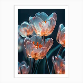 3d Tulips Art Print