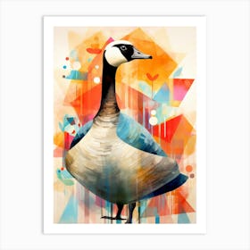 Bird Painting Collage Goose 1 Art Print