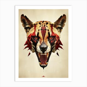 Cheetah Head Art Print