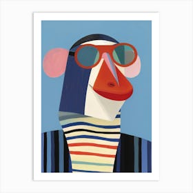 Little Mandrill Wearing Sunglasses Art Print