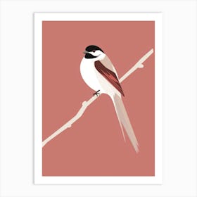 Minimalist Sparrow 3 Illustration Art Print