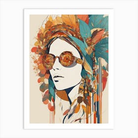 Bohemian Girl Boho Art Print