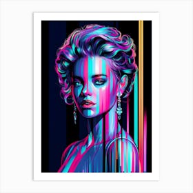 Neon Girl 1 Art Print