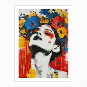 Flower Girl, Pop Art 2 Art Print