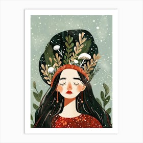 Winter Girl Art Print