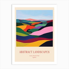 Colourful Abstract Exmoor National Park England 3 Poster Art Print