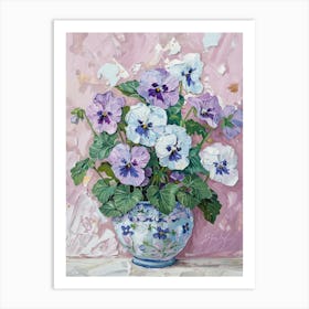 A World Of Flowers Pansies 1 Painting Art Print