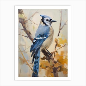 Bird Painting Blue Jay 4 Art Print