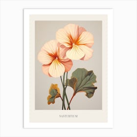 Floral Illustration Nasturtium 1 Poster Art Print