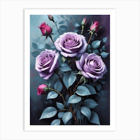 Purple Roses Art Print