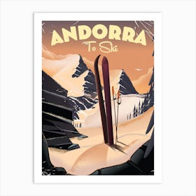 Andorra To Ski Art Print