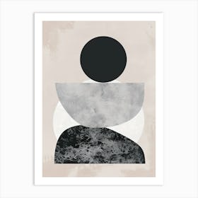 Abstract Black And White 1 Art Print