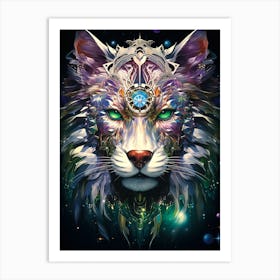 Psychedelic Wolf Art Print