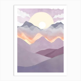 Sunset In The Mountains 57 Art Print