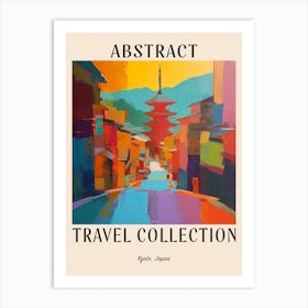 Abstract Travel Collection Poster Kyoto Japan 3 Art Print