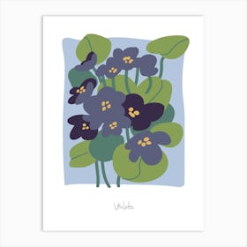 Violet Floral Art Print